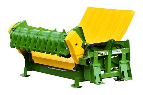 round bale shredder skid steer|bale processors for round bales.